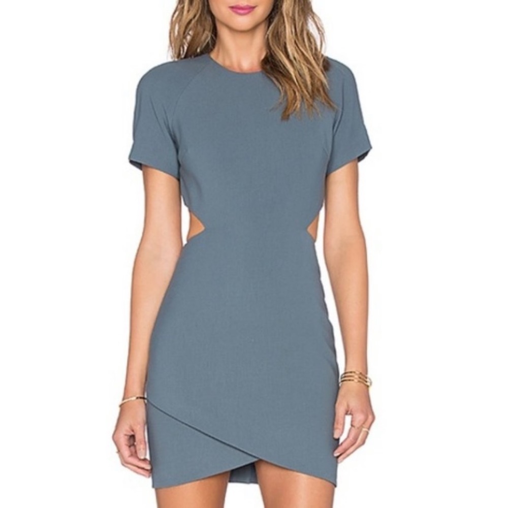 Elizabeth and James beautiful asymmetrical dress